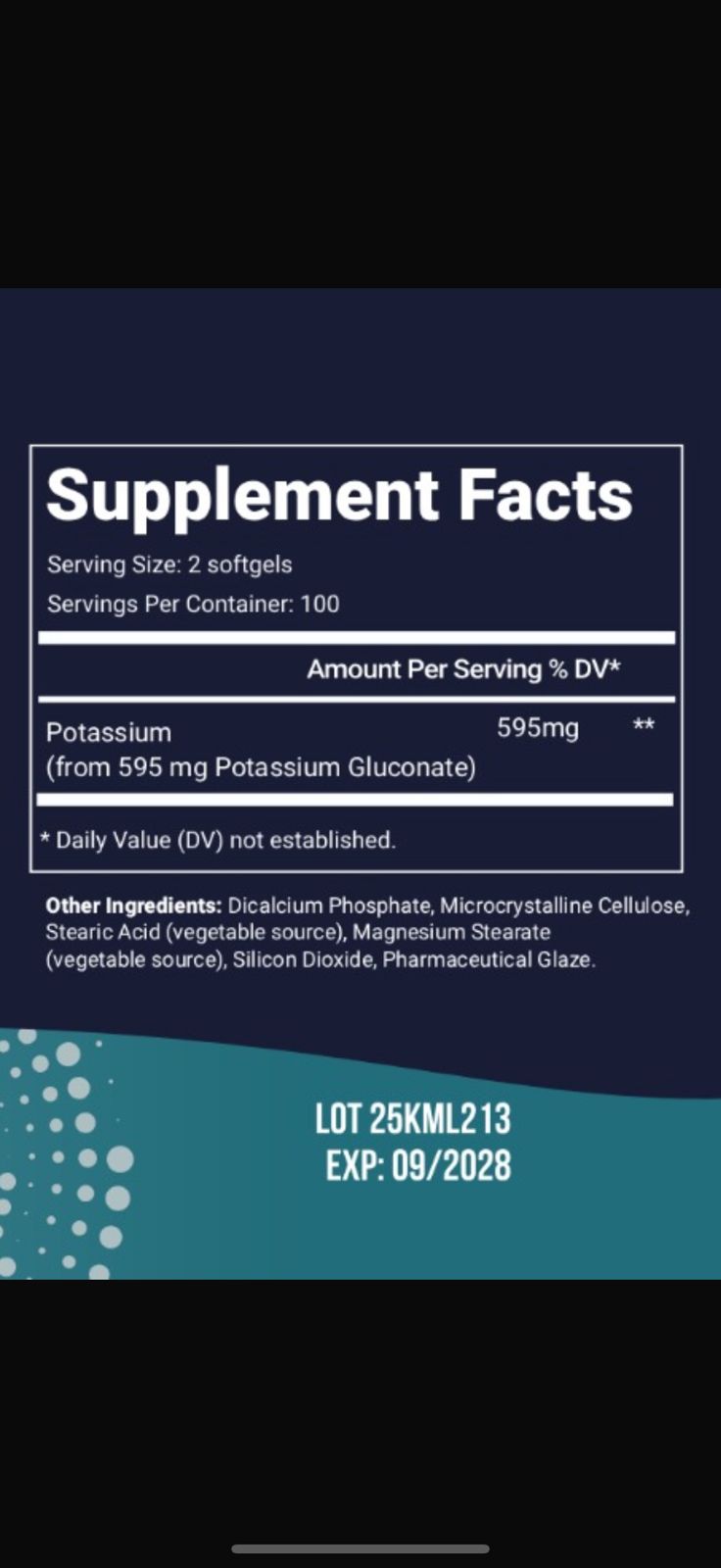 Miniatura 2 de Gluconato de potasio 595mg total health